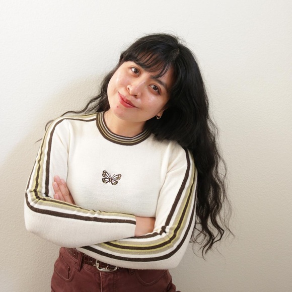 betty rides Tops - Butterfly long sleeve knit top